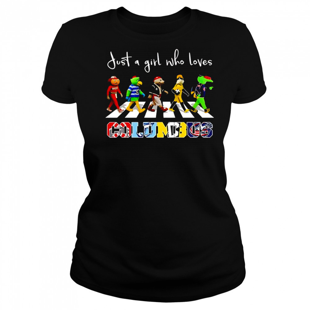 Just a girl who loves Columbus sports mascot shirt Women's T-shirt