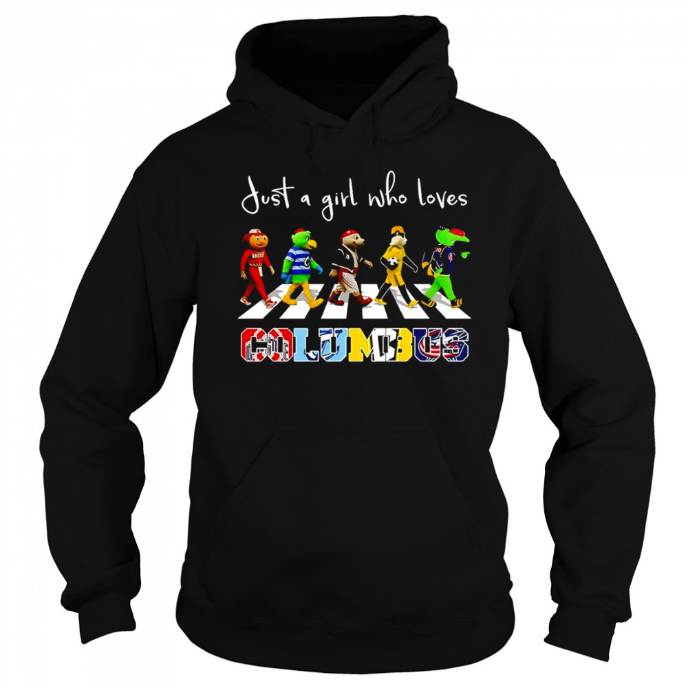 Just a girl who loves Columbus sports mascot shirt Hoodie