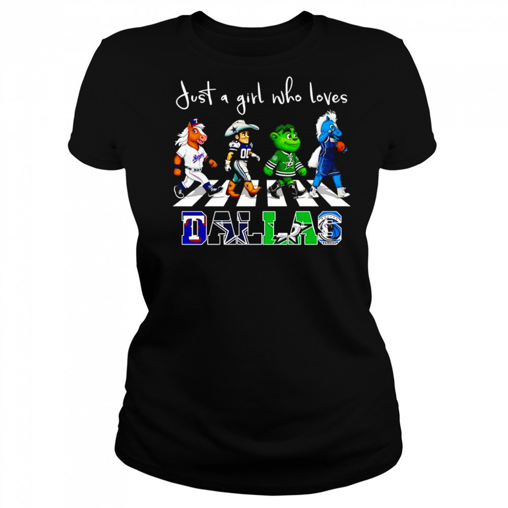 Just a girl who loves Dallas sports mascot shirt Women's T-shirt
