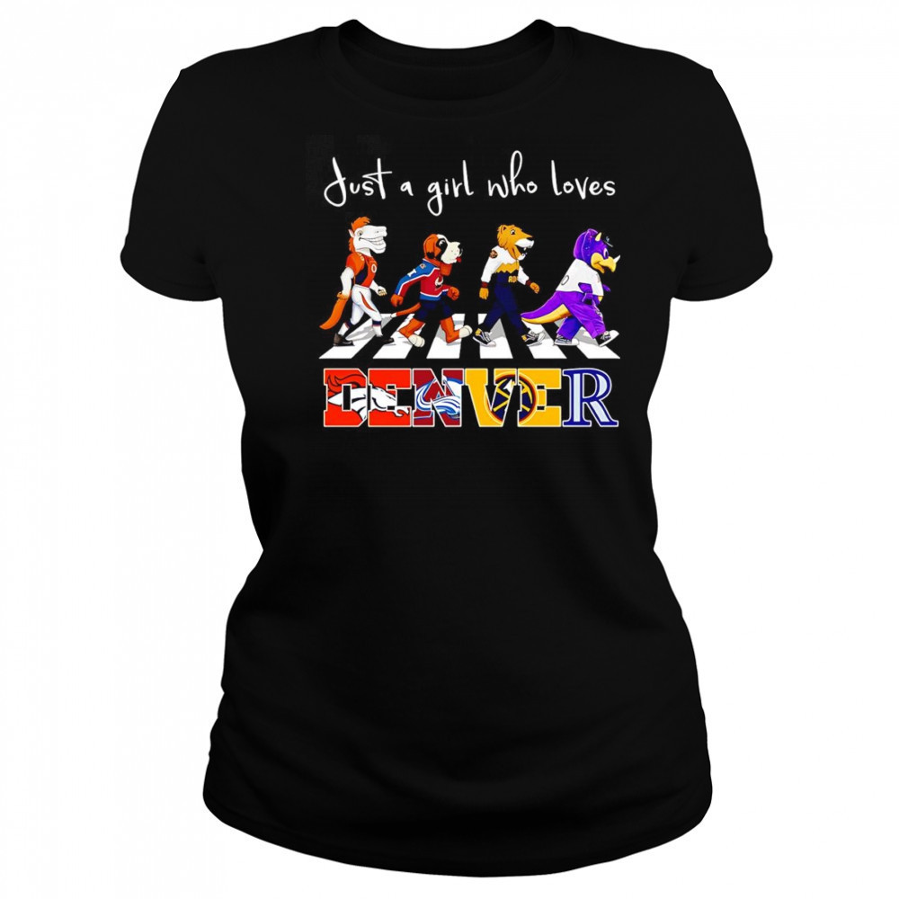 Just a girl who loves Denver sports mascot shirt Women's T-shirt