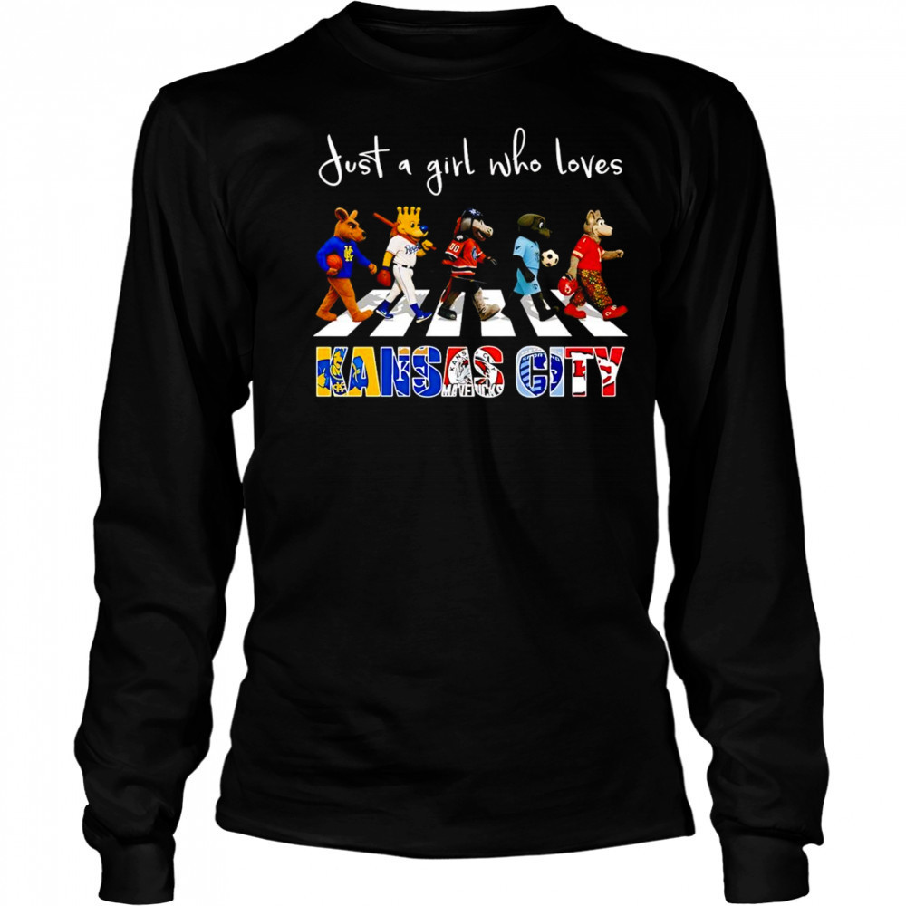Just a girl who loves Kansas City sports mascot shirt Long Sleeved