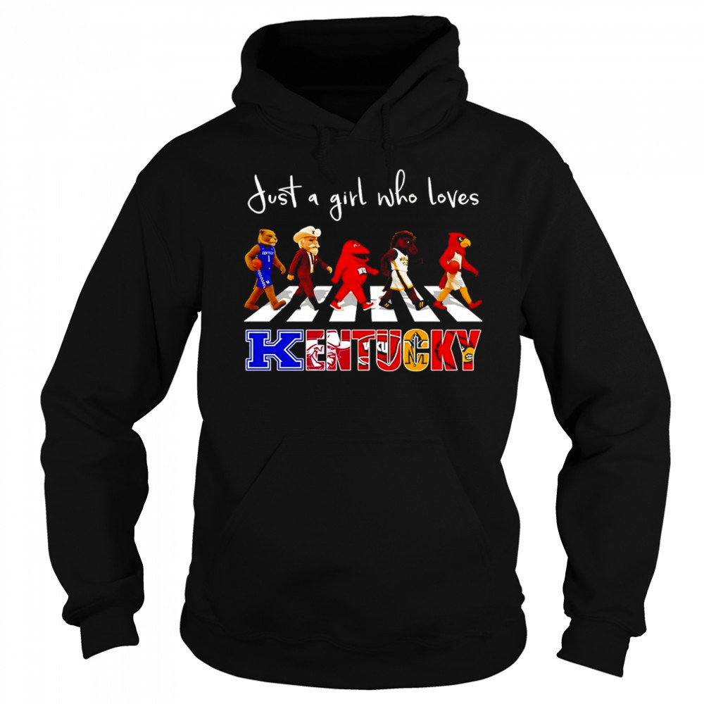 Just a girl who loves Kentucky sports mascot shirt Hoodie