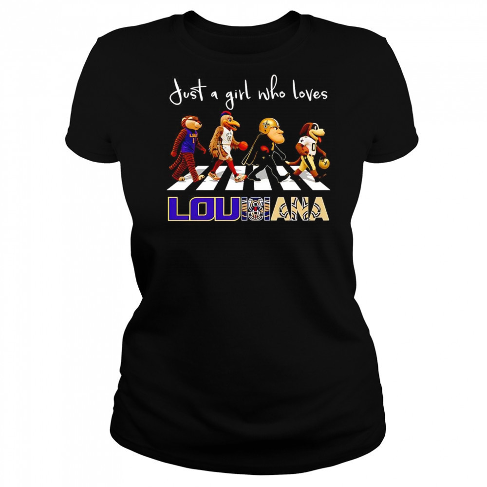 Just a girl who loves Louisiana sports mascot shirt Women's T-shirt
