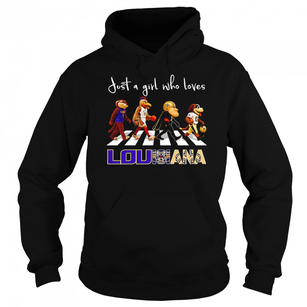 Just a girl who loves Louisiana sports mascot shirt Hoodie