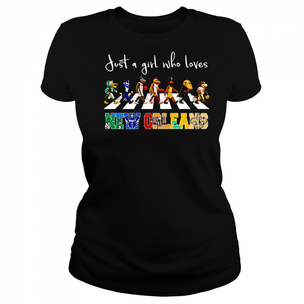 Just a girl who loves New Orleans sports mascot shirt Women's T-shirt