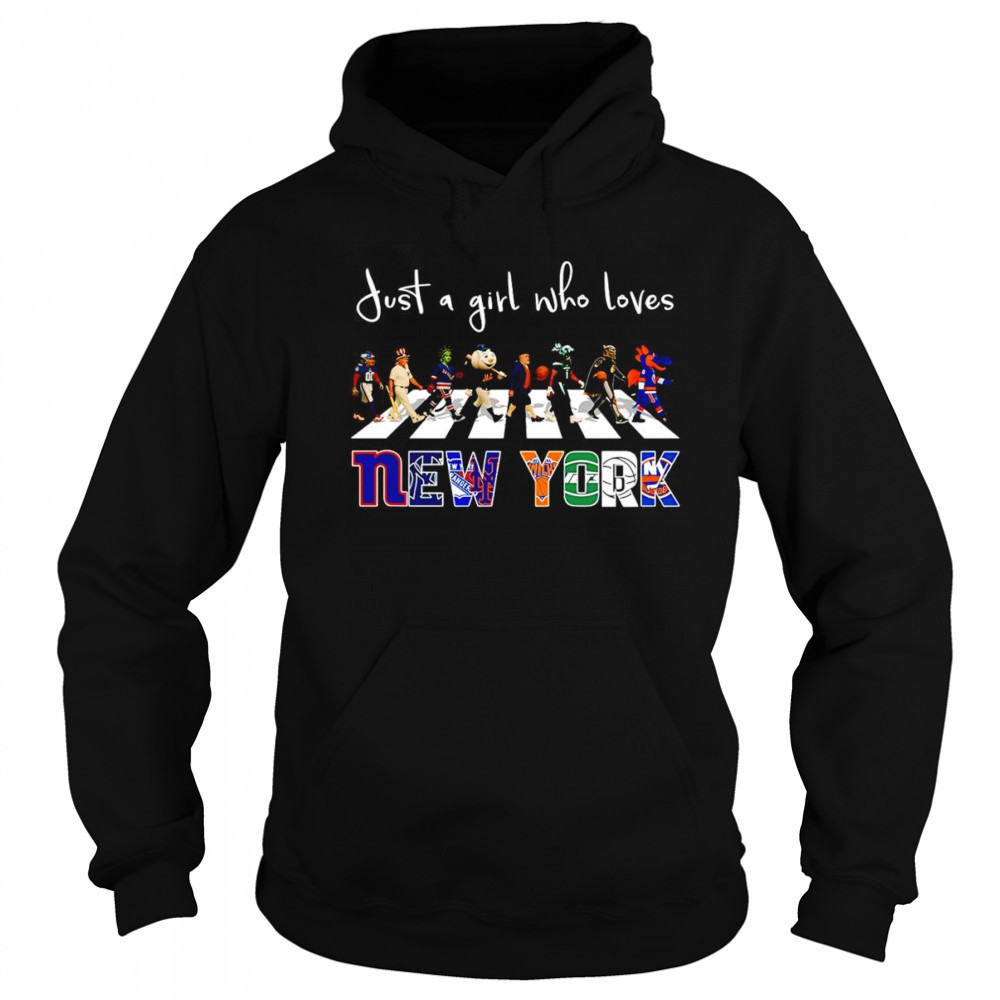 Just a girl who loves New York sports mascot shirt Hoodie