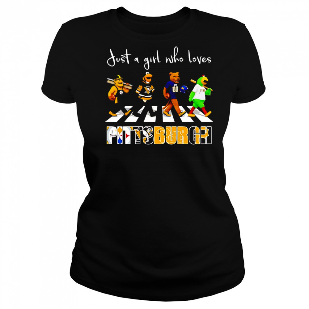 Just a girl who loves Pittsburgh sports mascot shirt Women's T-shirt