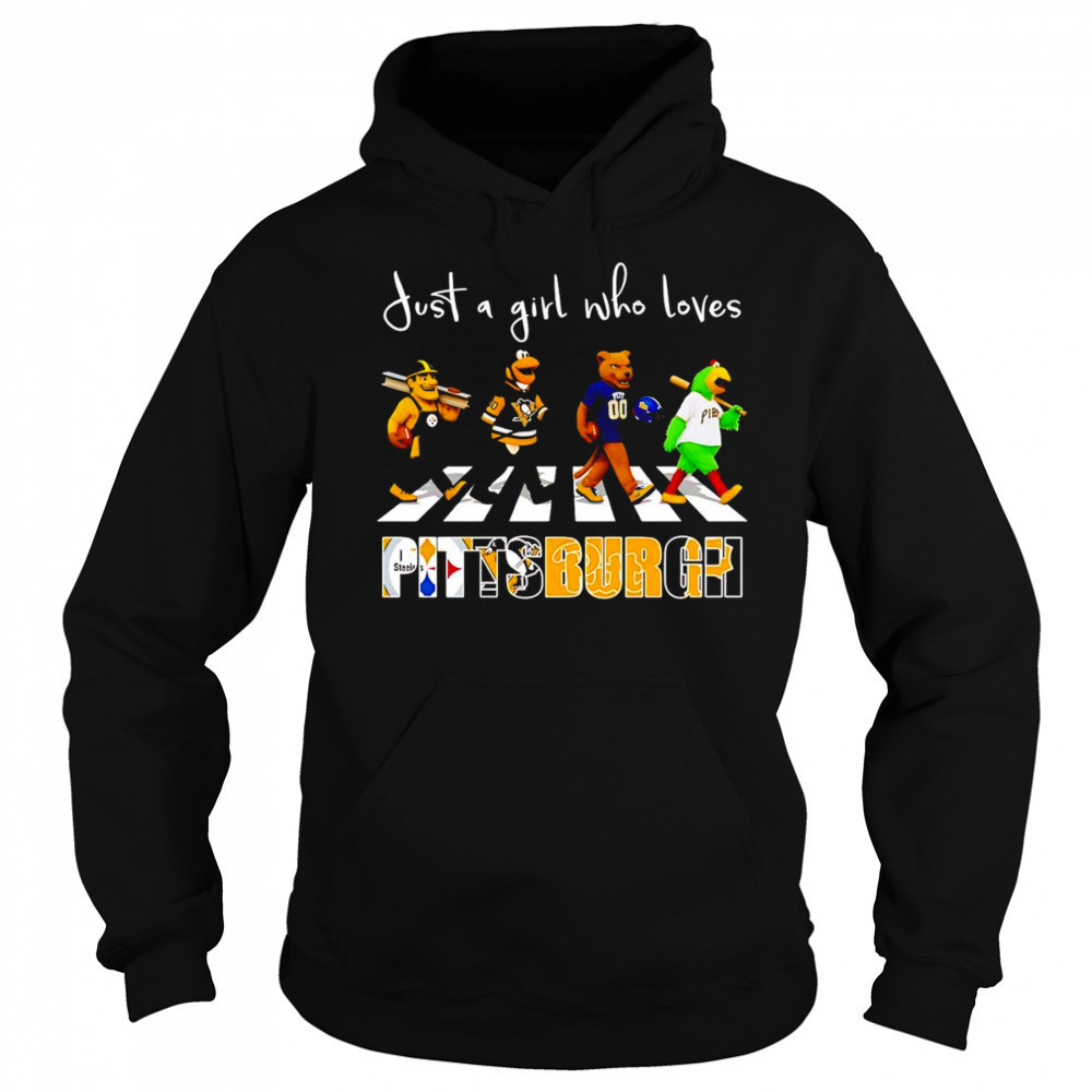 Just a girl who loves Pittsburgh sports mascot shirt Hoodie