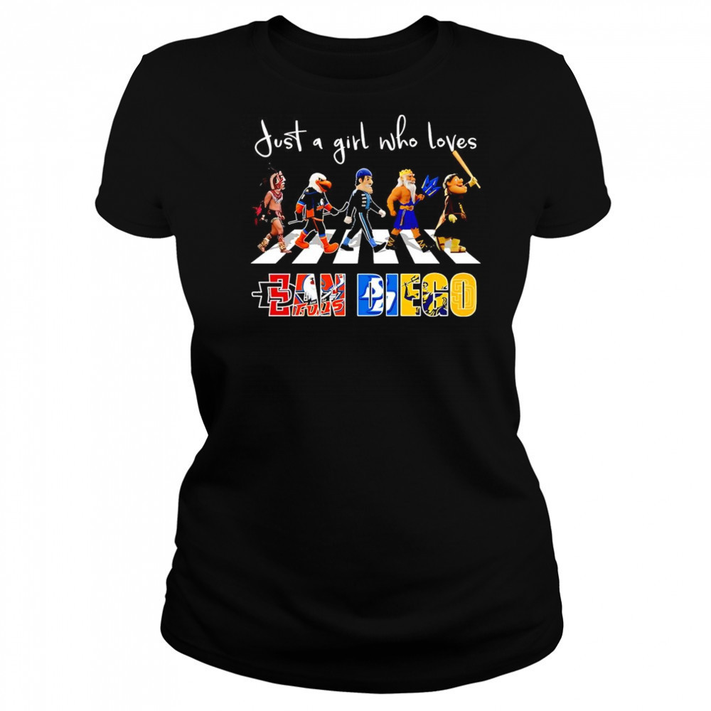 Just a girl who loves San Diego sports mascot shirt Women's T-shirt
