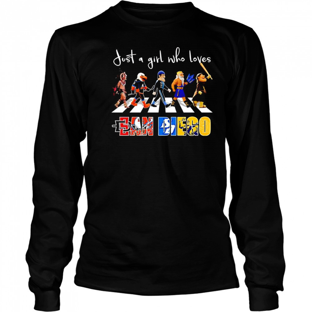 Just a girl who loves San Diego sports mascot shirt Long Sleeved