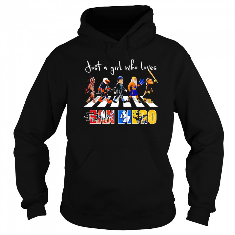Just a girl who loves San Diego sports mascot shirt Hoodie