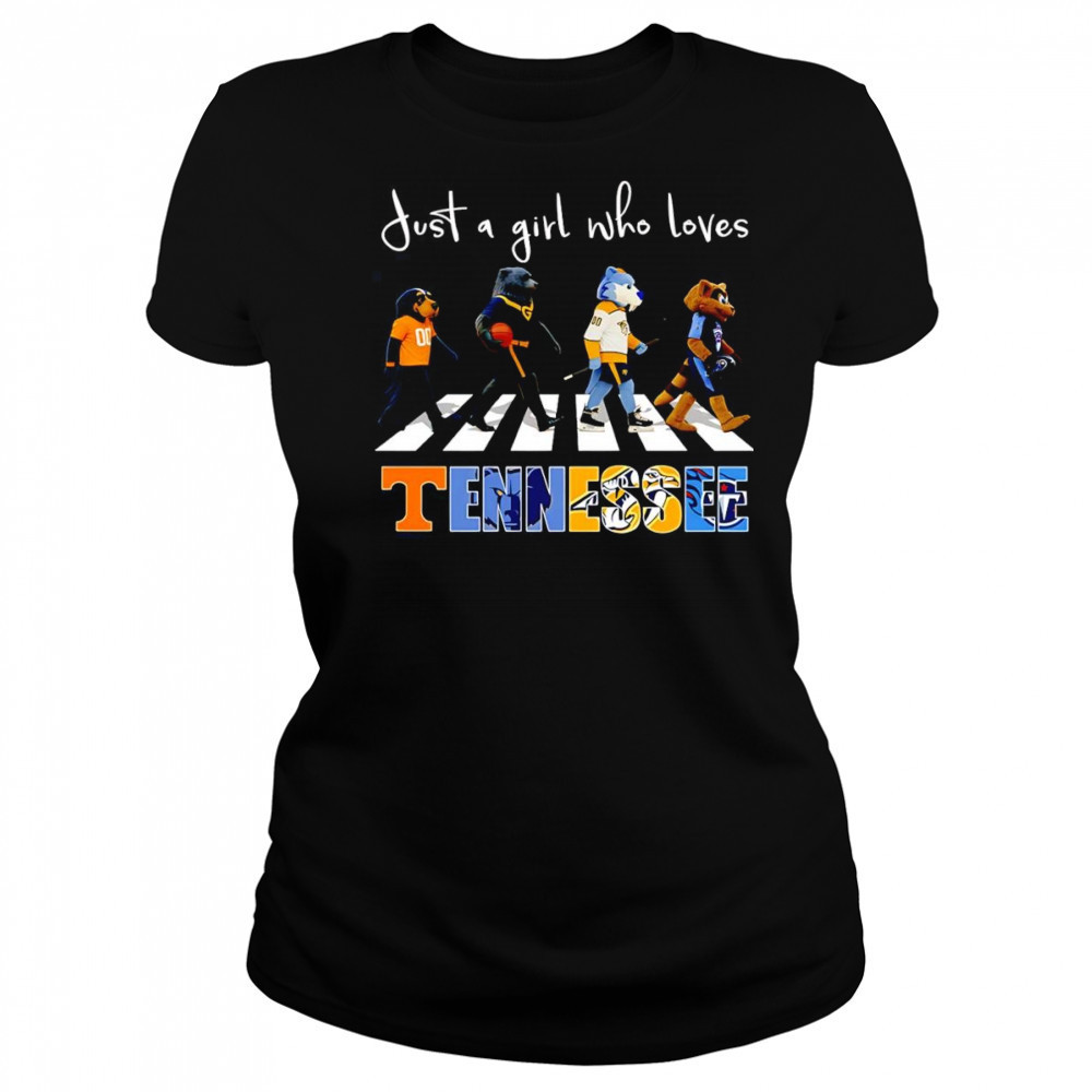 Just a girl who loves Tennessee sports mascot shirt Women's T-shirt