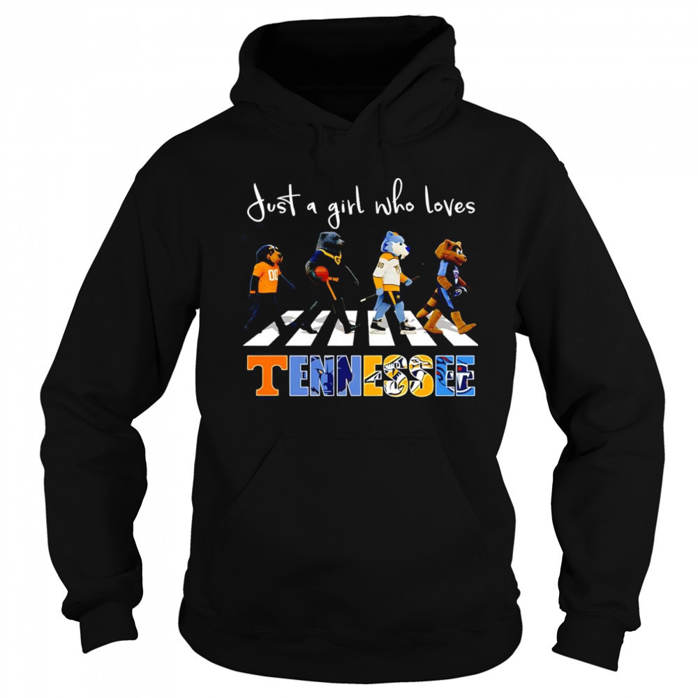 Just a girl who loves Tennessee sports mascot shirt Hoodie
