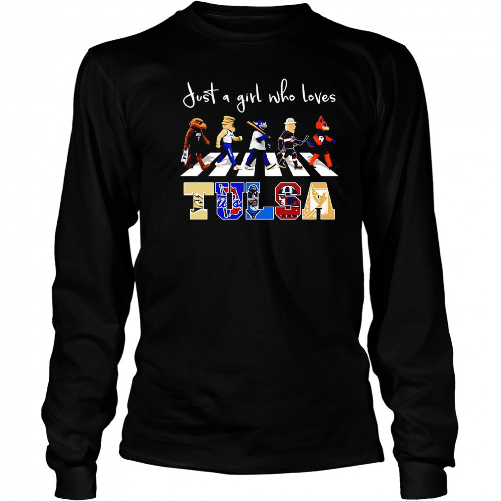 Just a girl who loves Tulsa sports mascot shirt Long Sleeved