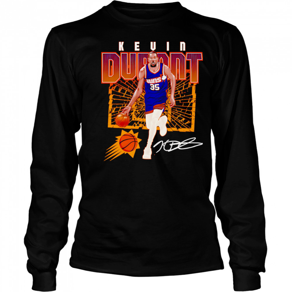 Kevin Durant Phoenix Suns Shattered shirt Long Sleeved