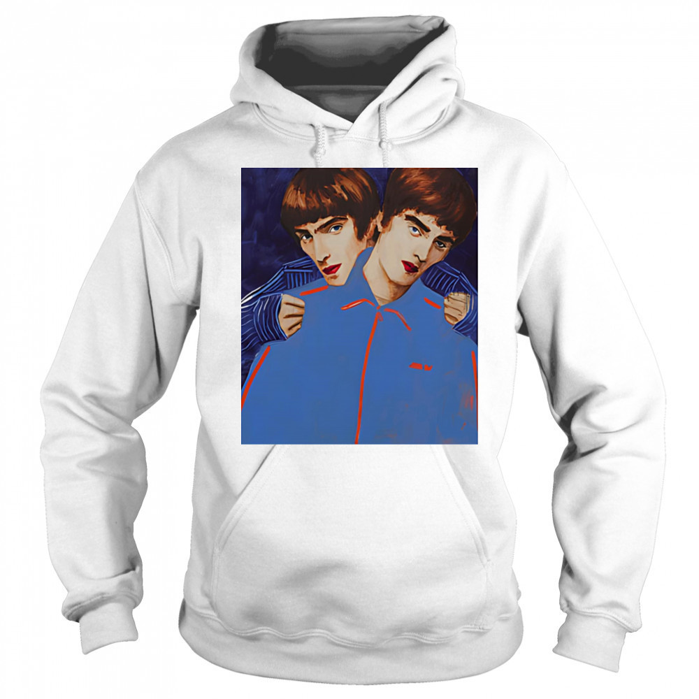 Liam and Noel Oasis shirt Hoodie