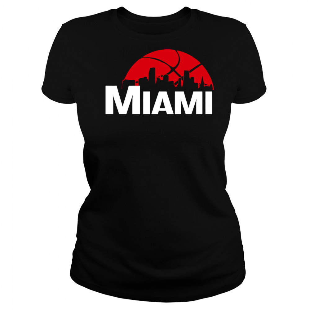 Miami Heat Cityscape Skyline style 2025 shirt Women's T-shirt