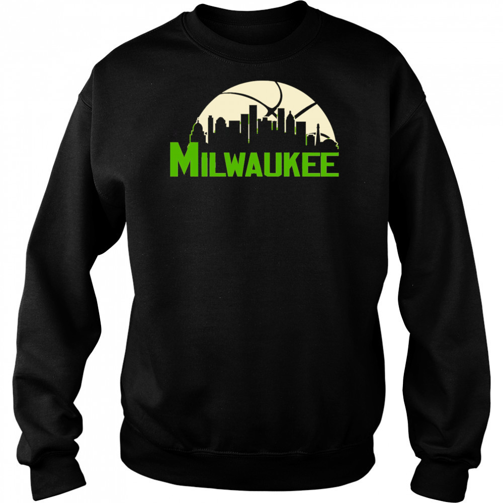 Milwaukee Bucks Cityscape Skyline style 2025 shirt Sweatshirt