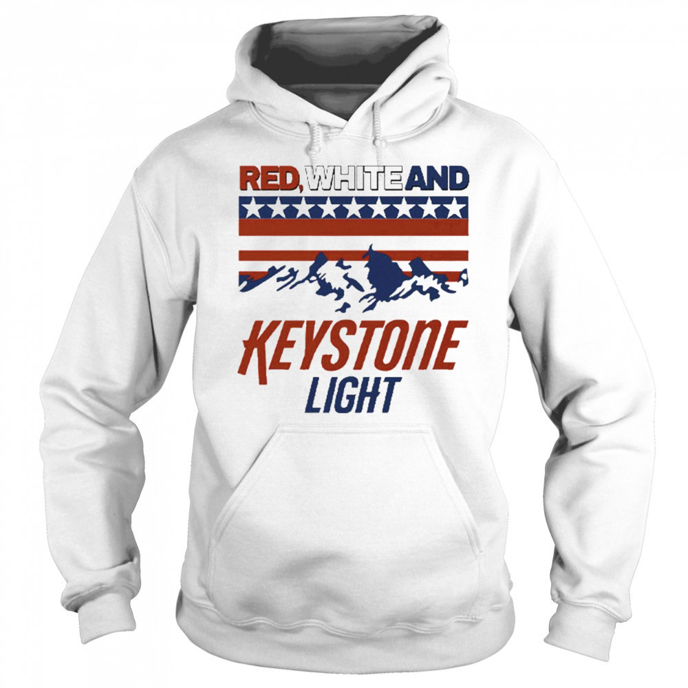 Red White And Keystone Light 4th Of July T-Shirt Hoodie