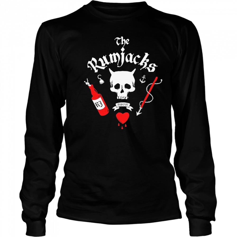 The Rumjacks Blackbeard Skull T-shirt Long Sleeved
