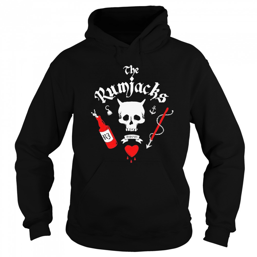 The Rumjacks Blackbeard Skull T-shirt Hoodie
