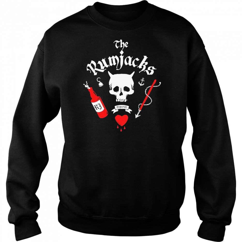 The Rumjacks Blackbeard Skull T-shirt Sweatshirt
