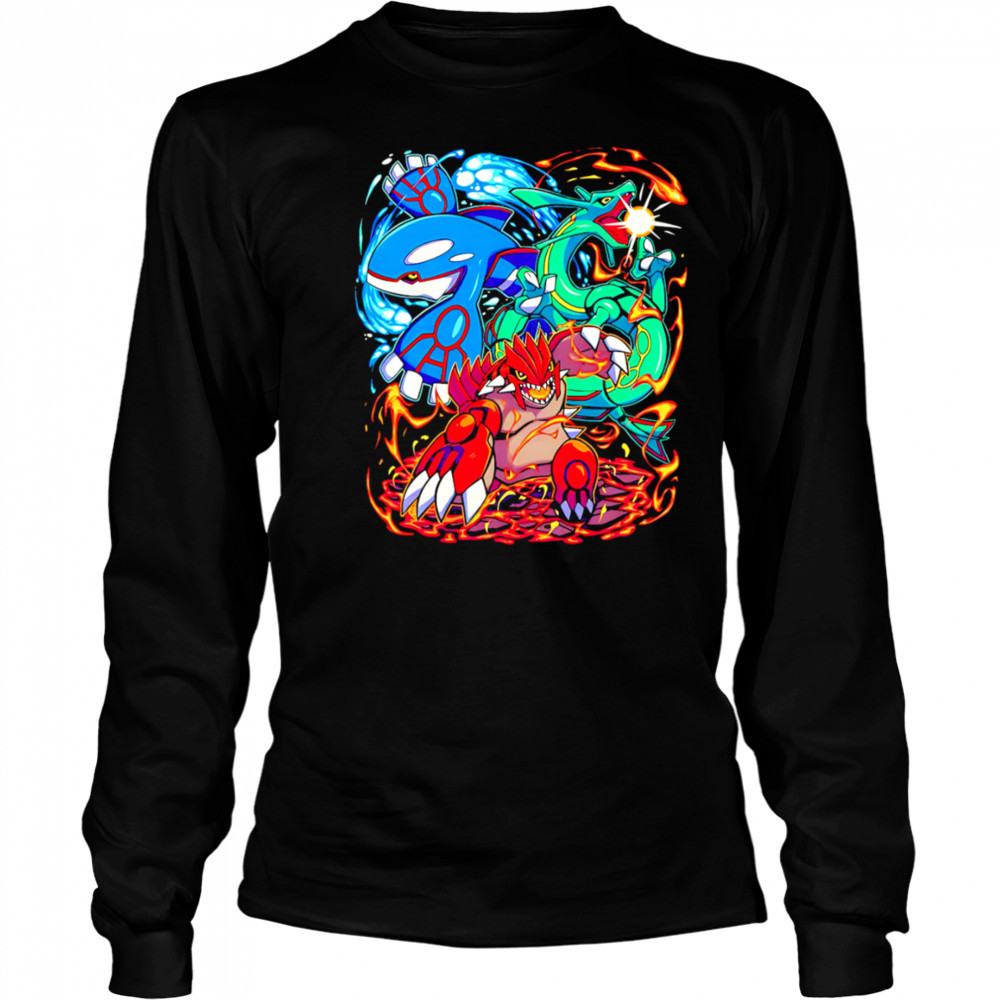 Weather Trio Pokemon graphic shirt Long Sleeved
