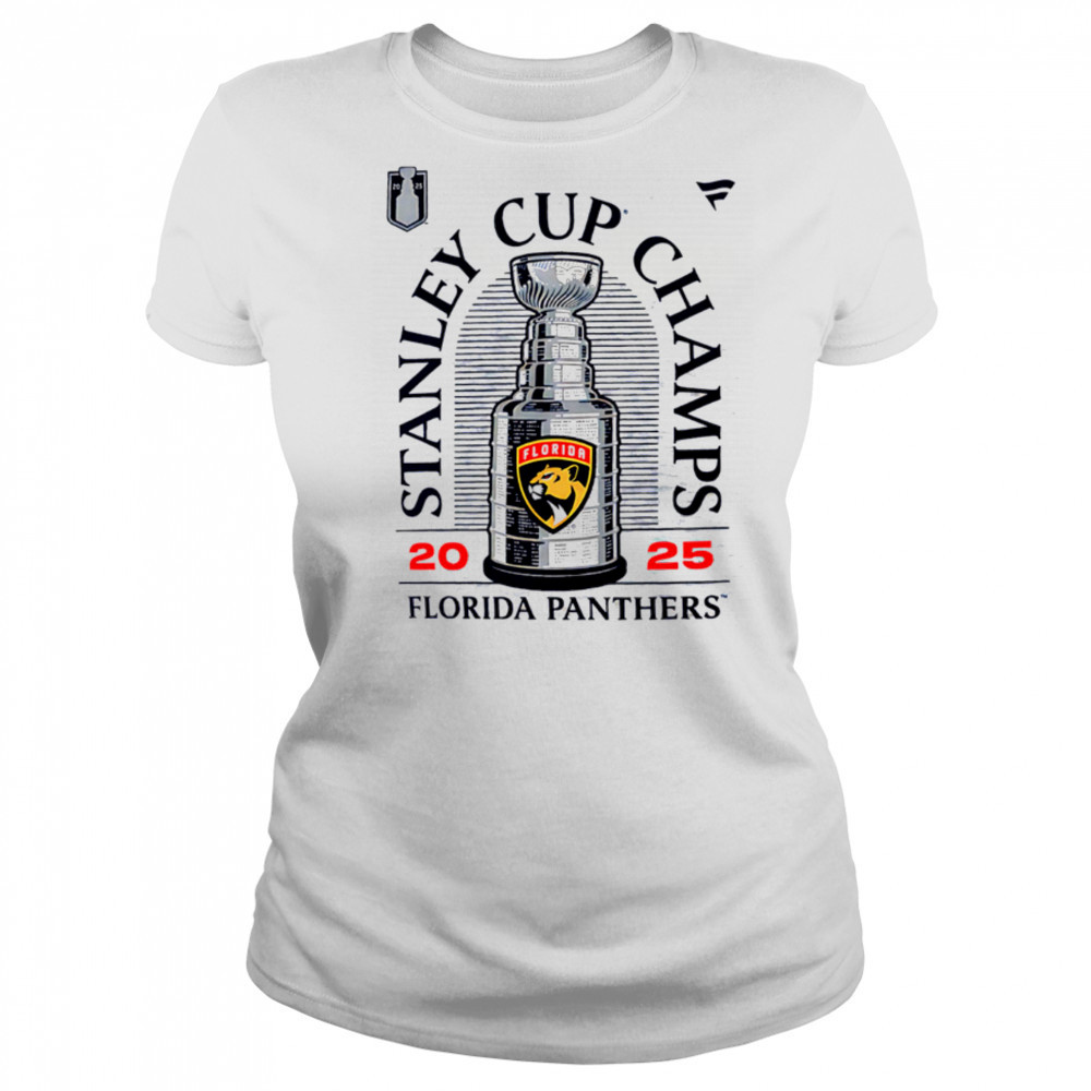Florida Panthers Fanatics 2025 Stanley Cup Champions Locker Room shirt Women's T-shirt