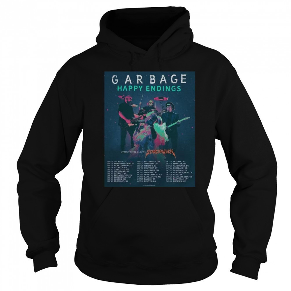 Garbage Happy Endings America Tour Merch 2025 T-Shirt Hoodie