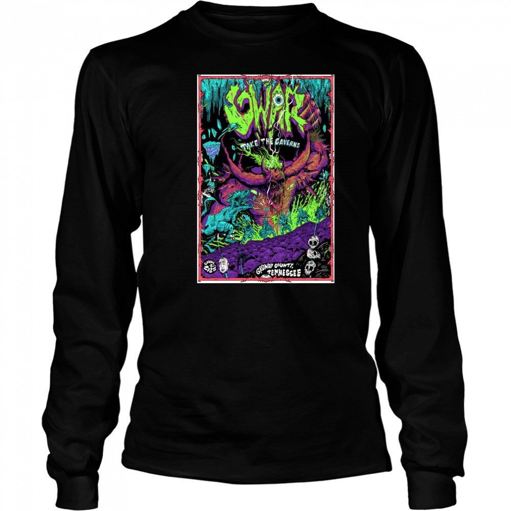 GWAR The Caverns June 21 2025 Poster T-Shirt Long Sleeved