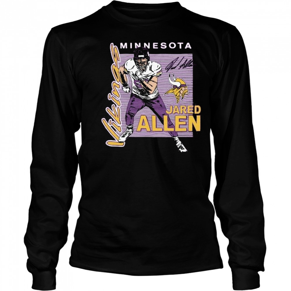 Jared Allen Minnesota Vikings HOF Player Graphic Tri-Blend 2025 Shirt Long Sleeved