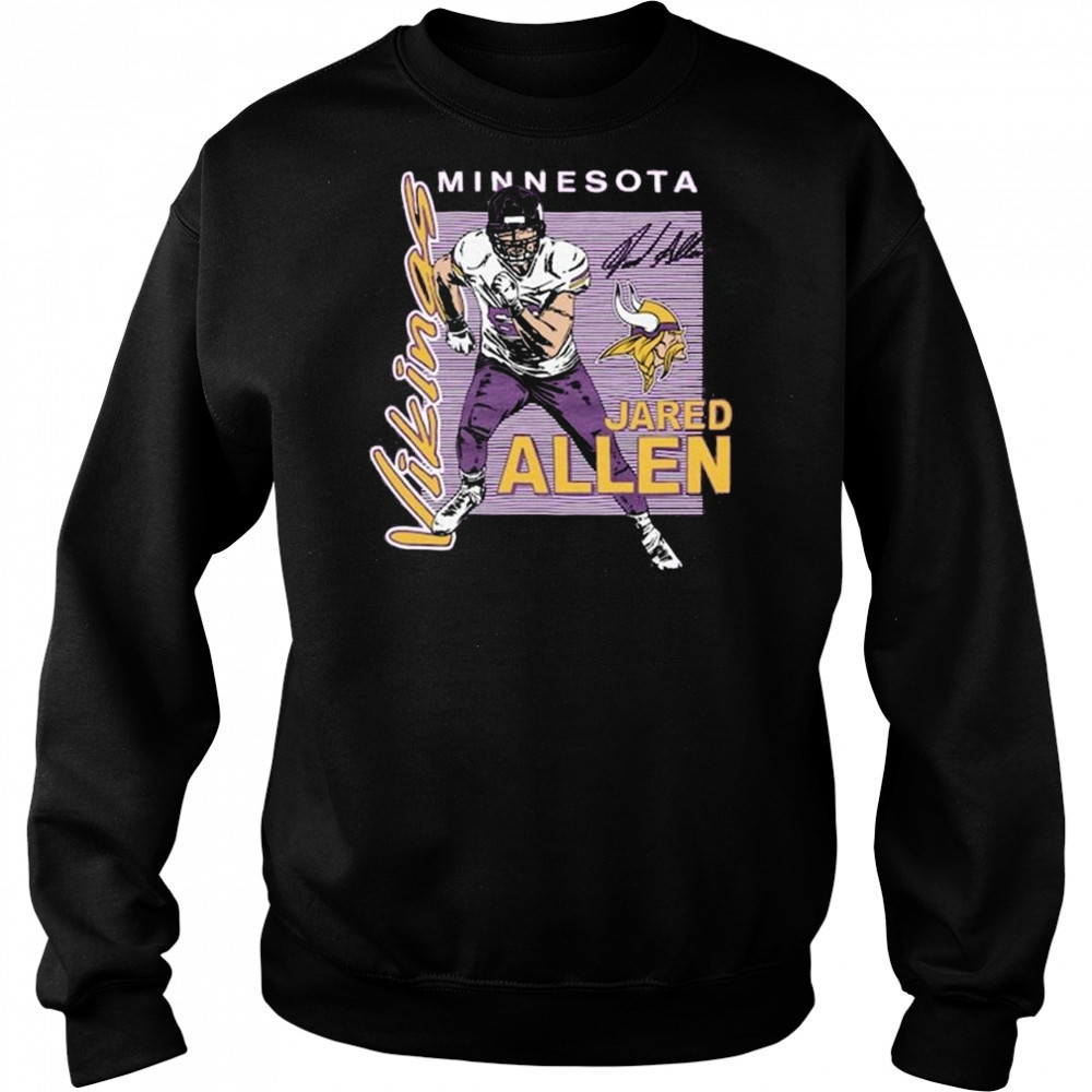 Jared Allen Minnesota Vikings HOF Player Graphic Tri-Blend 2025 Shirt Sweatshirt