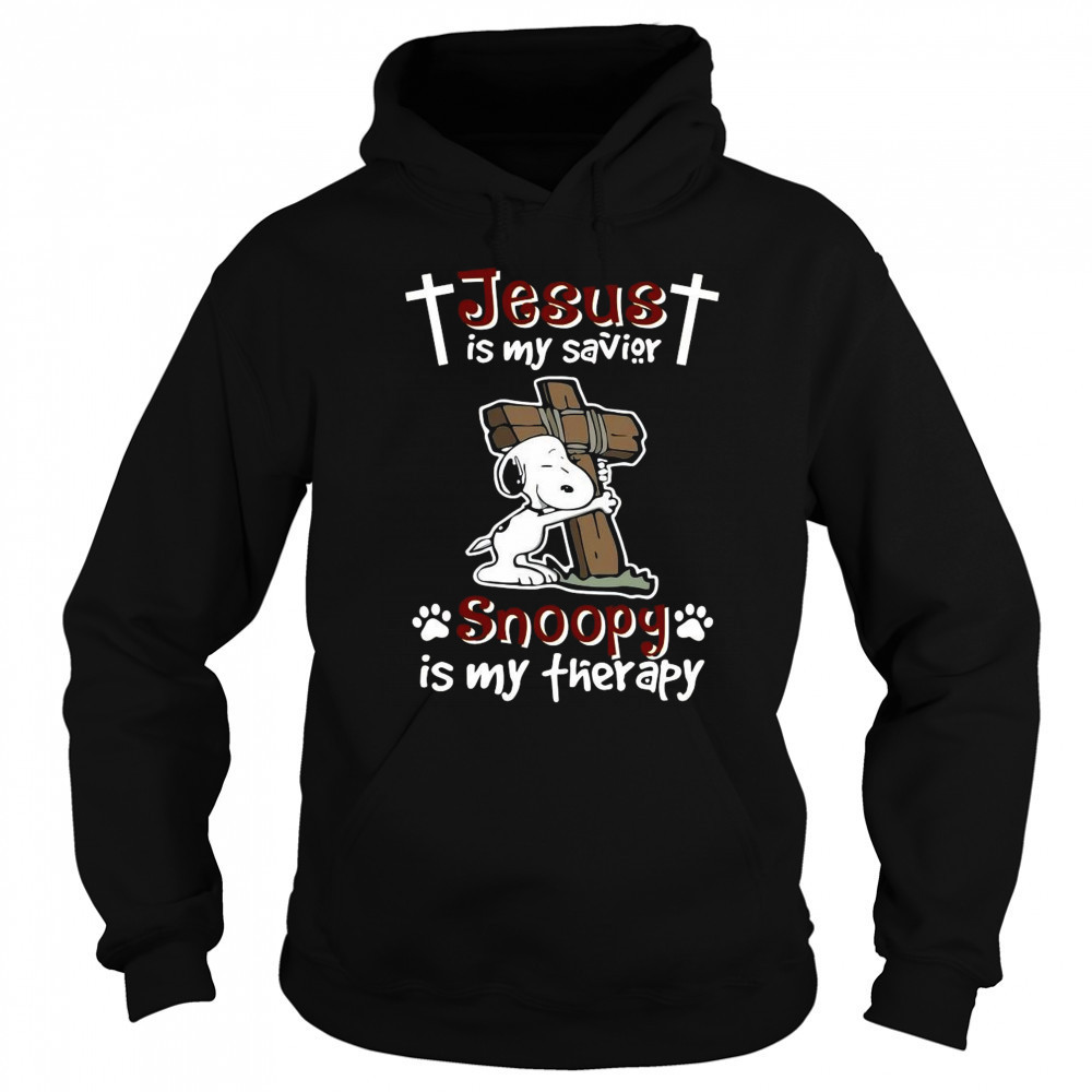 Jesus Is My Savior Snoopy Is My Therapy Peanuts T-Shirt Hoodie