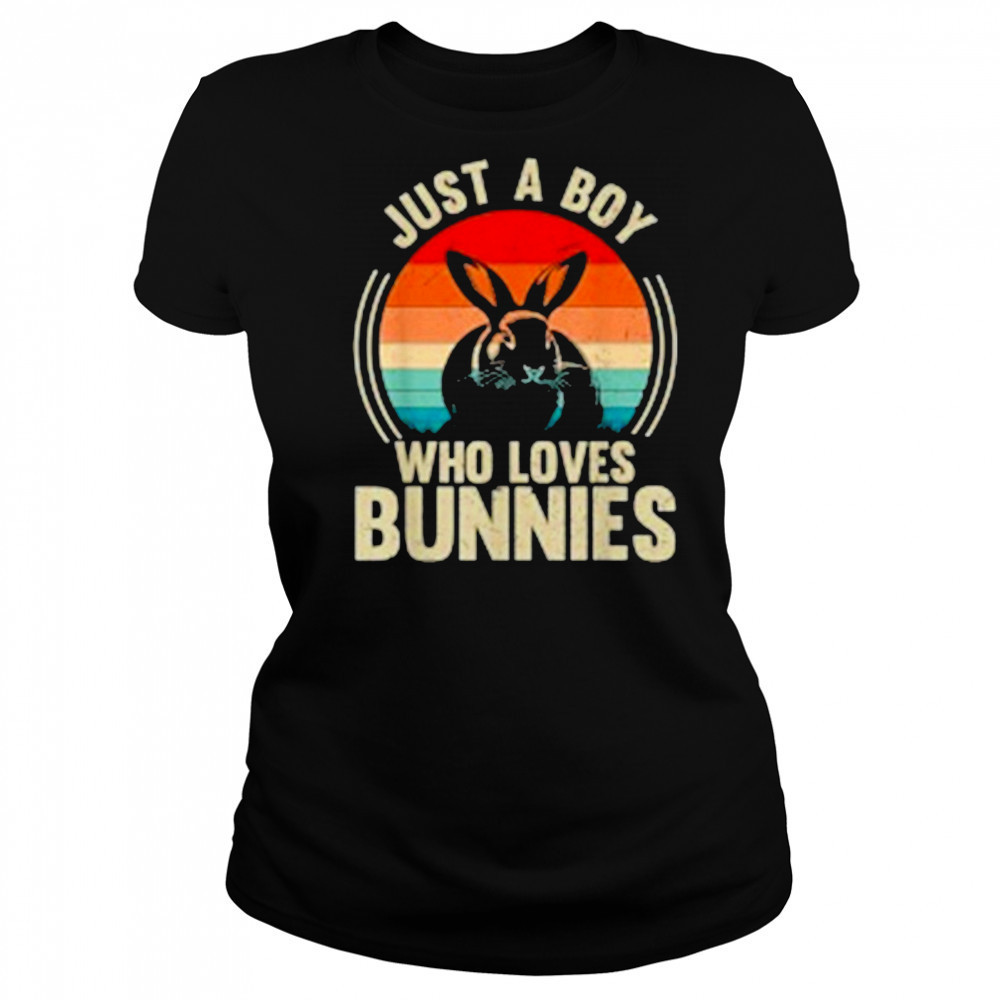 Just A Boy Who Loves Bunnies Rabbit Bunny Lover T-Shirt Women's T-shirt