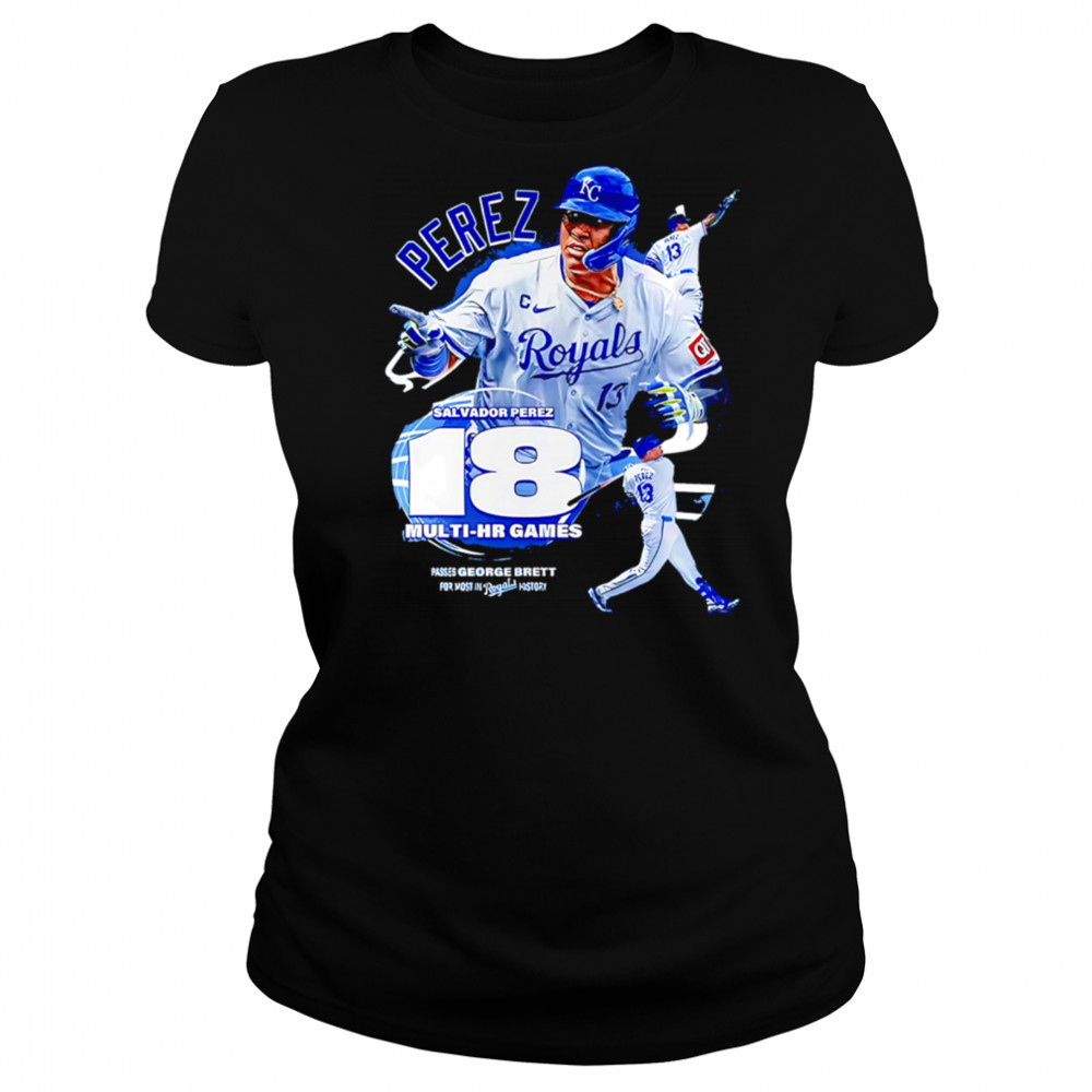 Kansas City Royals Salvador Perez 18 Multi-hr Games shirt Women's T-shirt