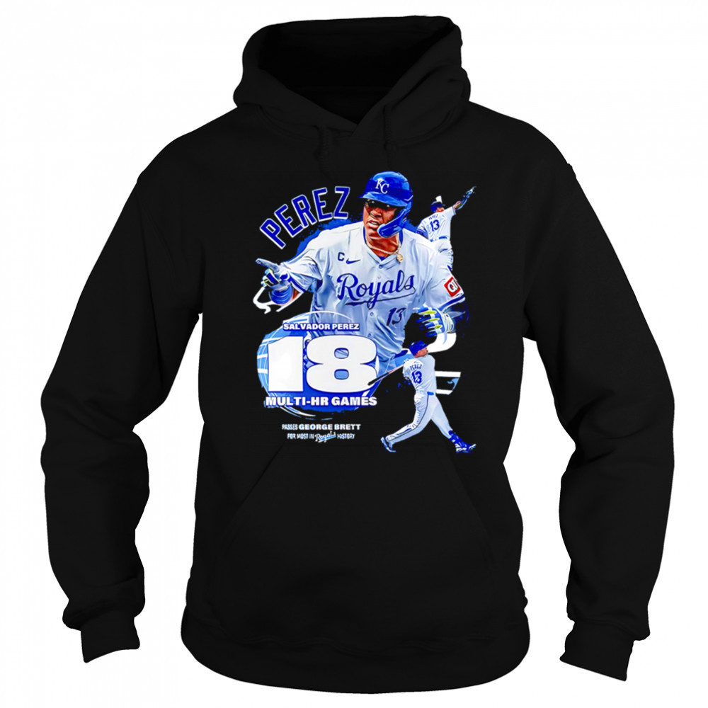 Kansas City Royals Salvador Perez 18 Multi-hr Games shirt Hoodie