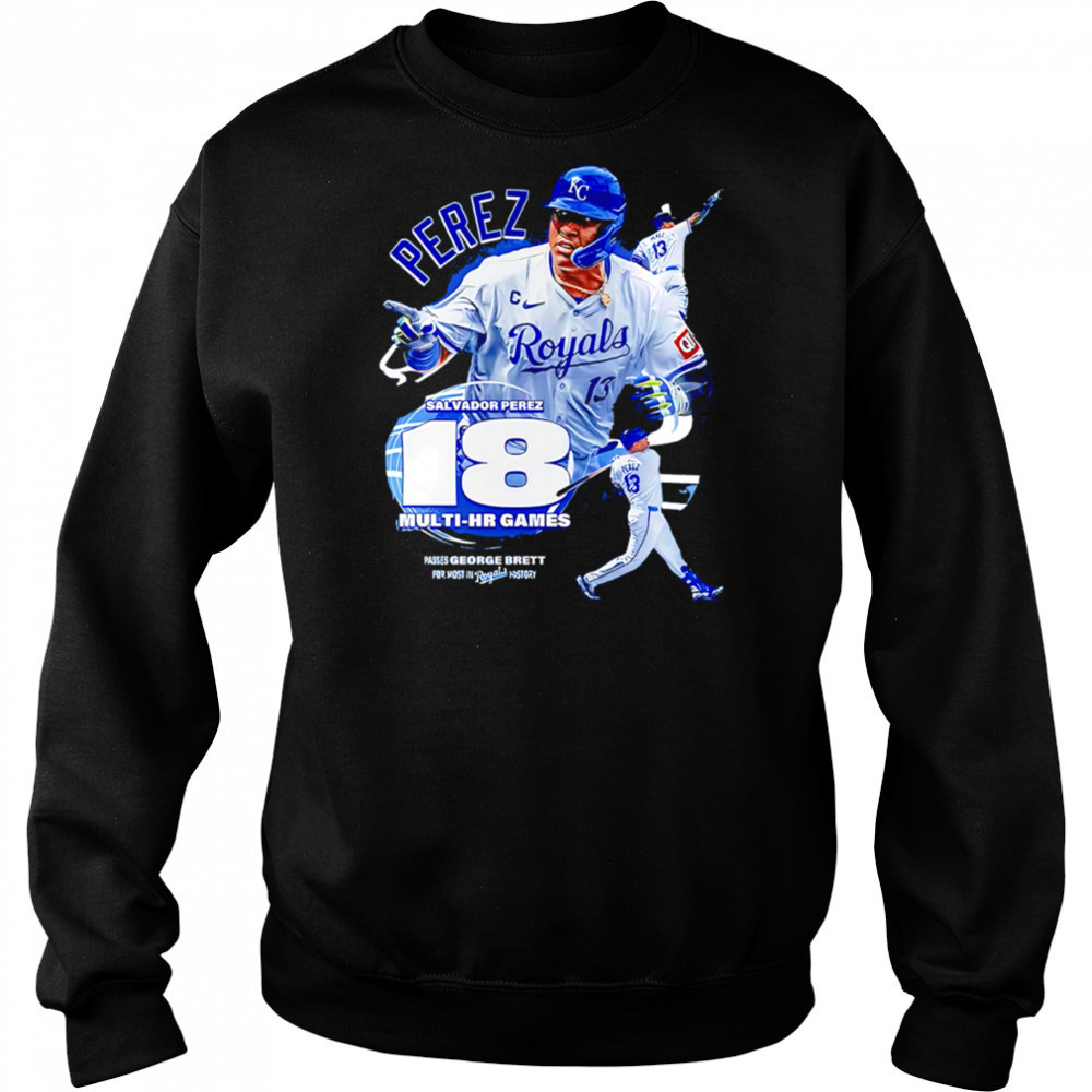 Kansas City Royals Salvador Perez 18 Multi-hr Games shirt Sweatshirt