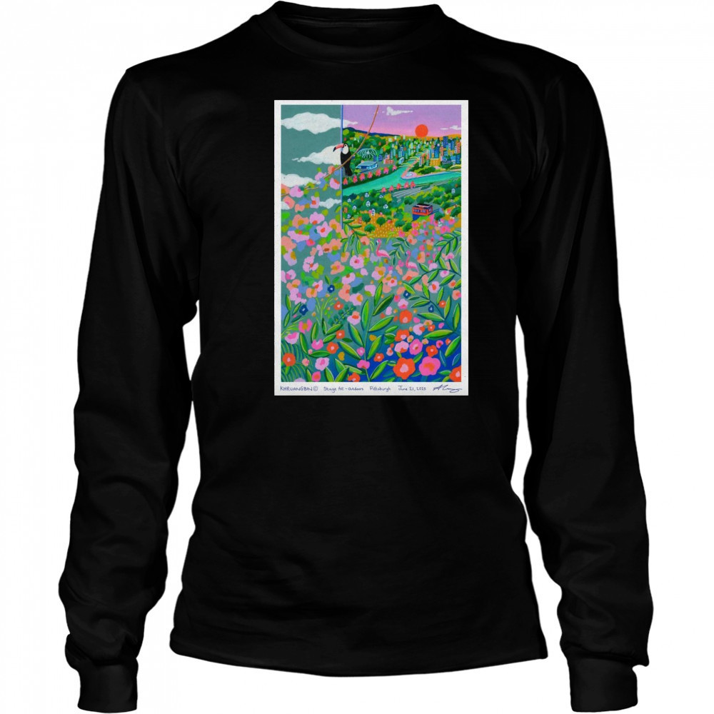 Khruangbin Stage AE Pittsburgh June 21 2025 Poster T-Shirt Long Sleeved