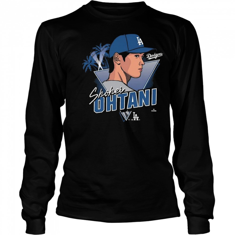 Los Angeles Dodgers Shohei Ohtani Player Caricature Franklin 2025 Shirt Long Sleeved