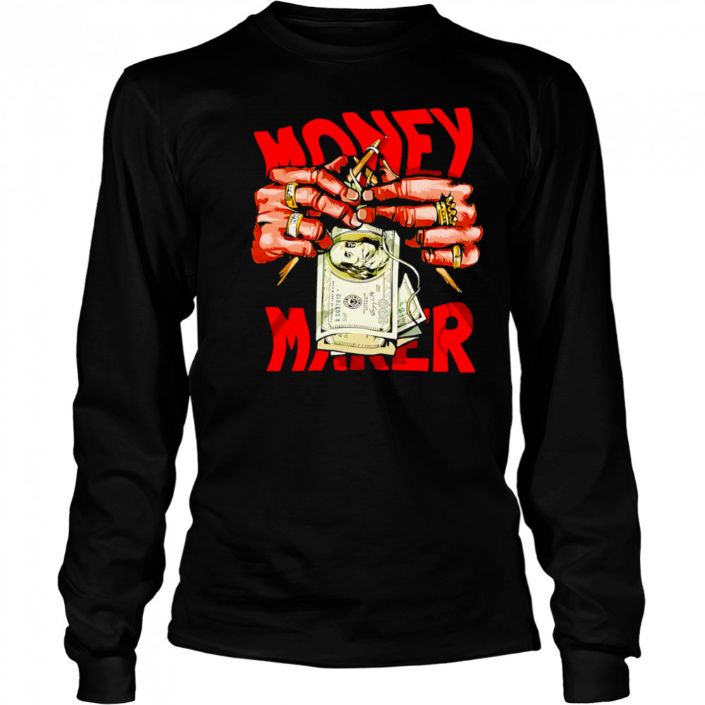 Money Maker Graphic knit shirt Long Sleeved