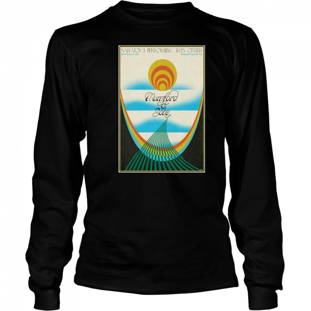 Mumford And Sons Saratoga Springs NY June 21 2025 Poster T-Shirt Long Sleeved