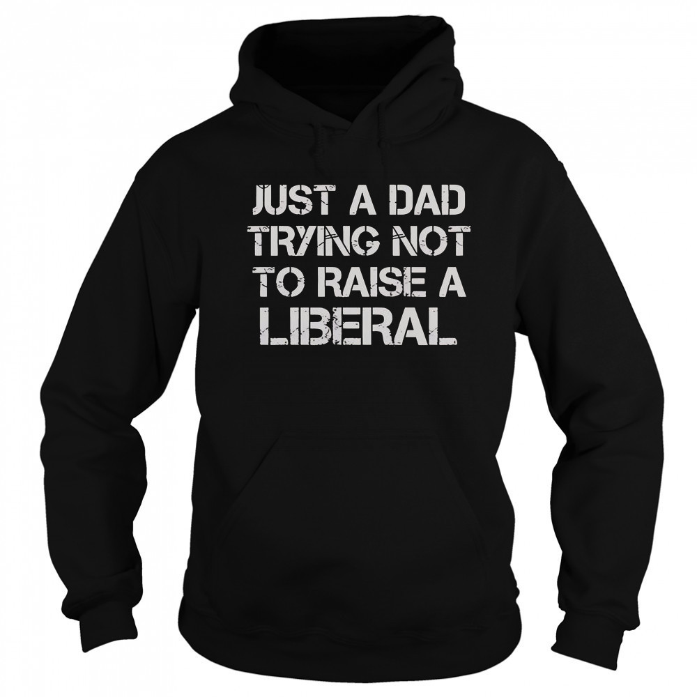 One Bad Dude Just A Dad Trying Not To Raise A Liberal T-Shirt Hoodie
