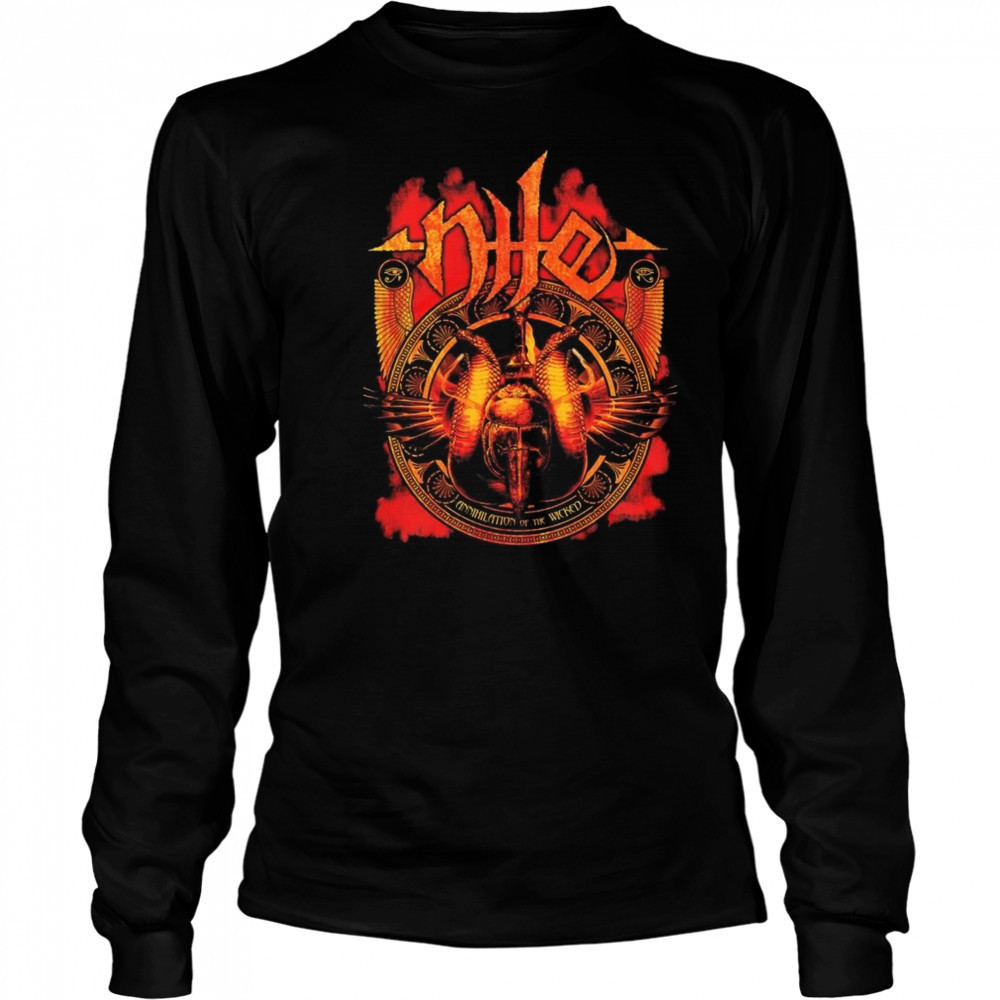 Relapse Records Nile Annihilation Of The Wicked Shirt Long Sleeved