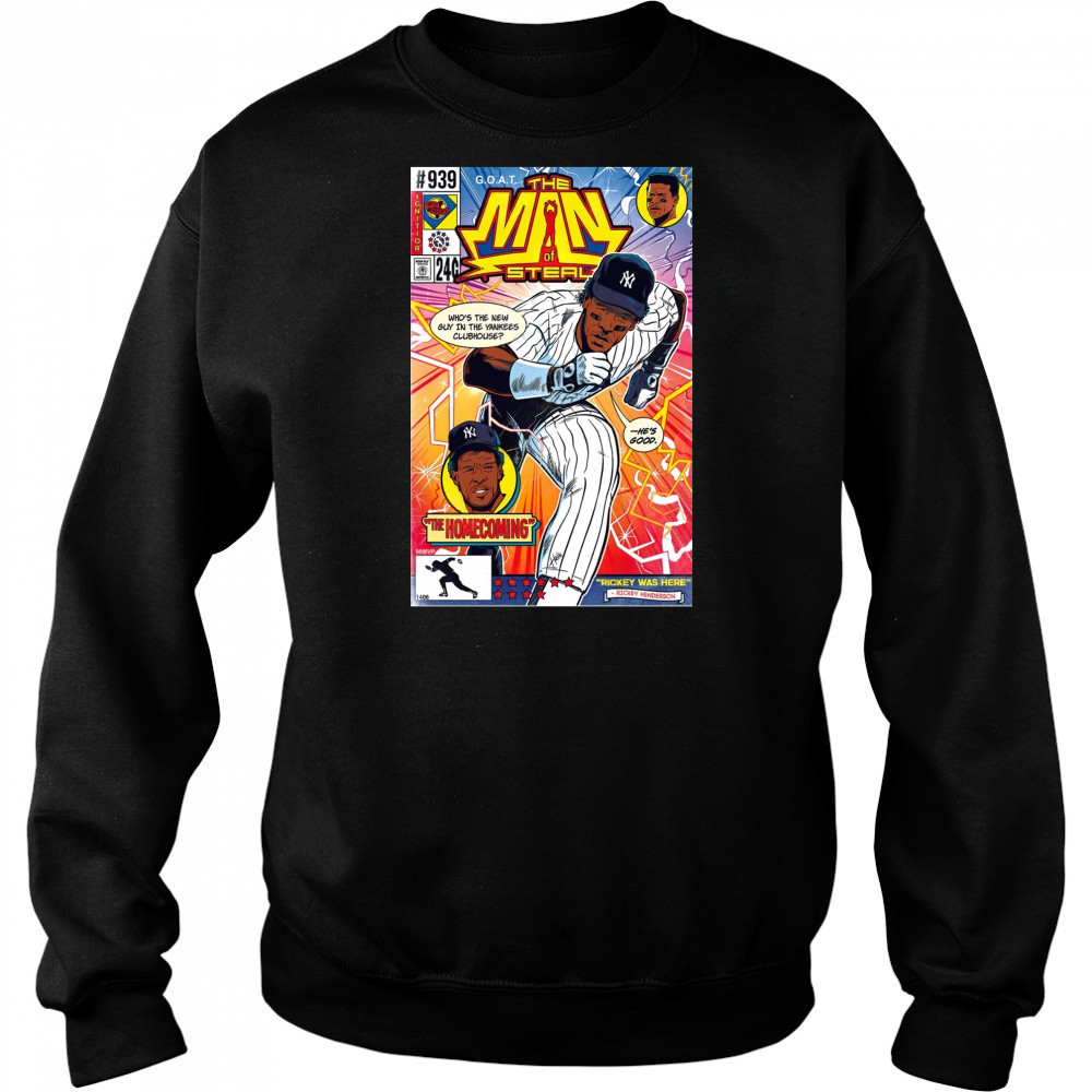 Rickey Henderson Poster 2025 The Man Of Steal Pop Fly T-Shirt Sweatshirt