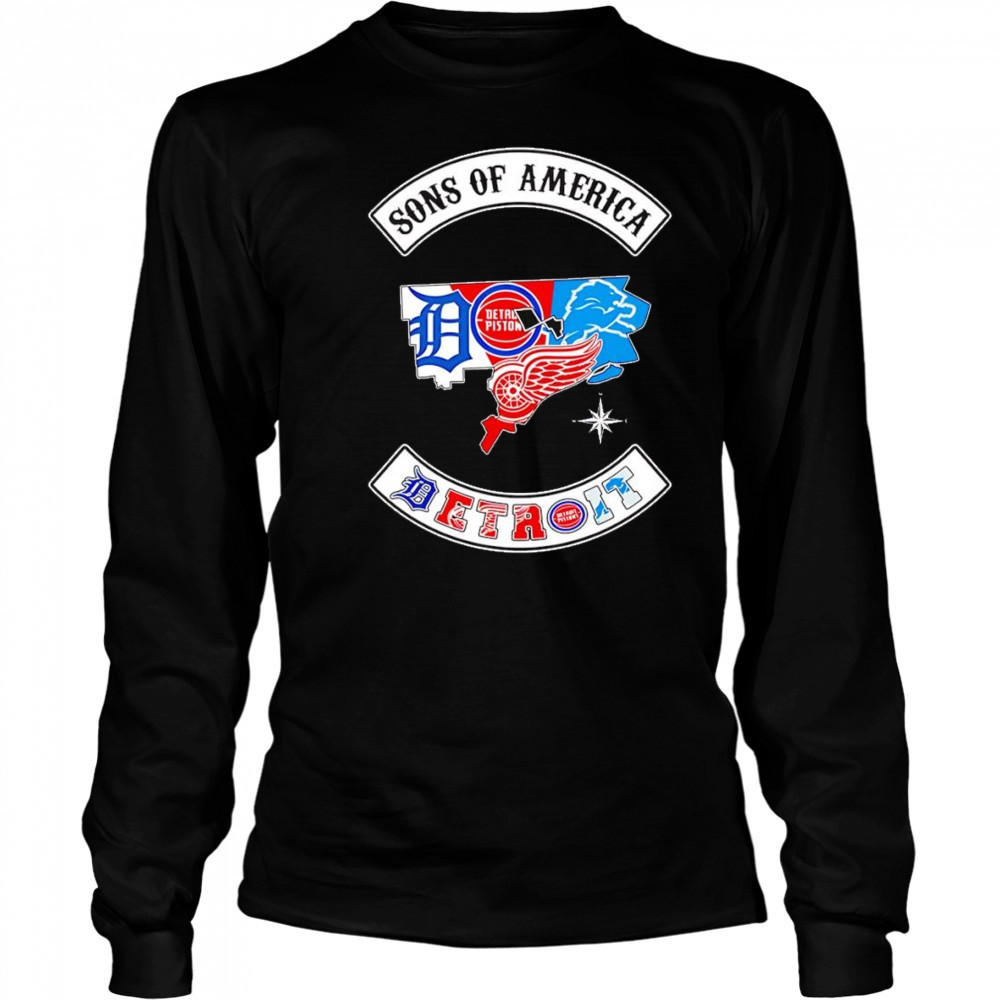 Sons of America Detroit sports shirt Long Sleeved