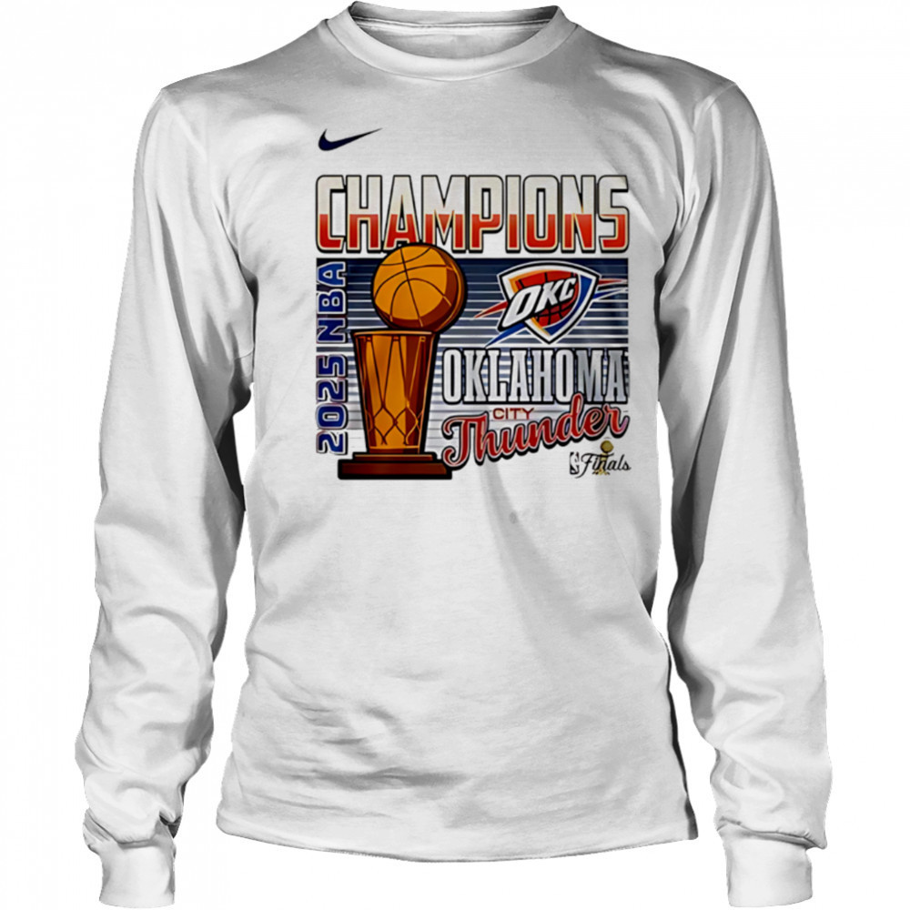 2025 NBA Champions Oklahoma City Thunder Cup shirt Long Sleeved