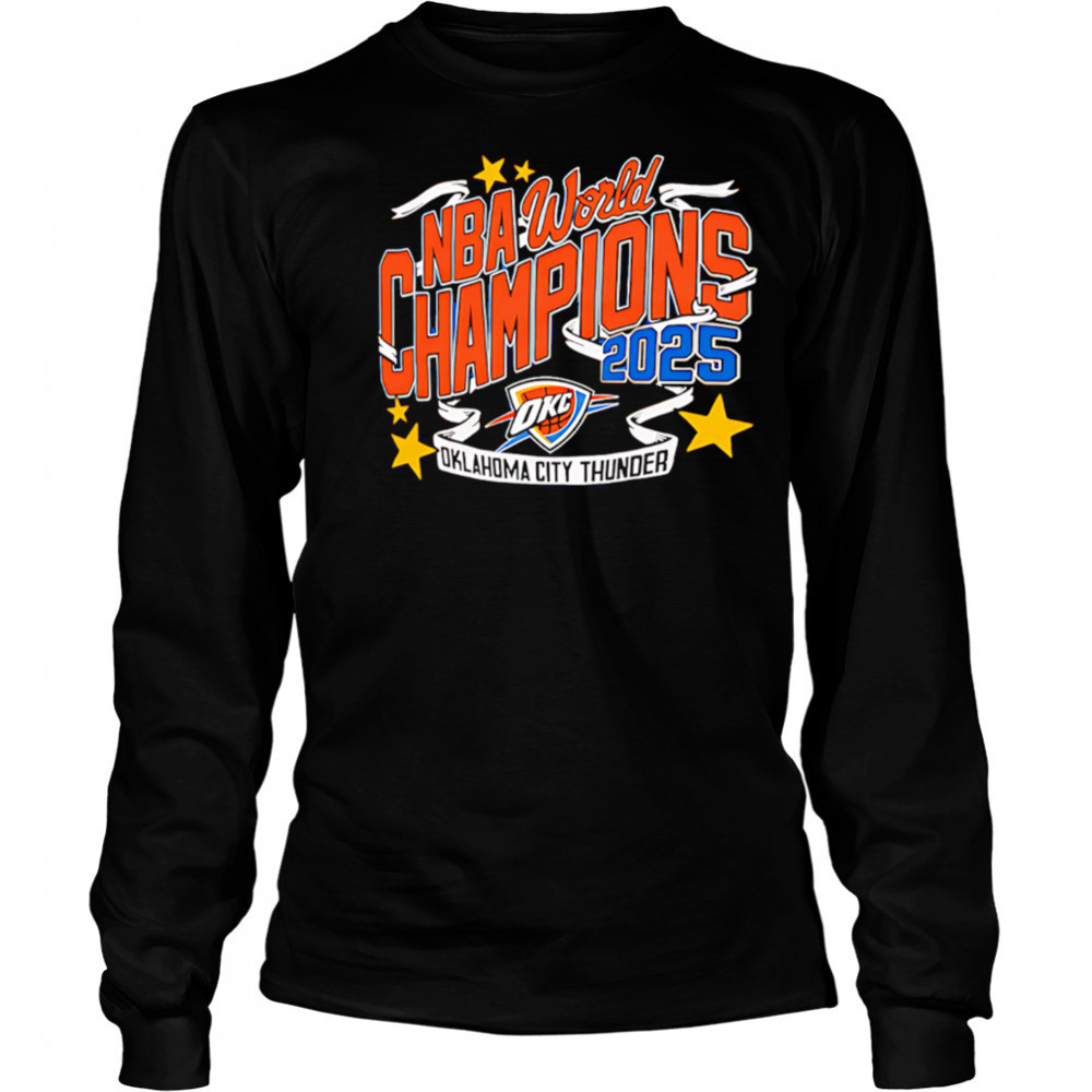 2025 NBA Finals Champions Celebration Banner shirt Long Sleeved