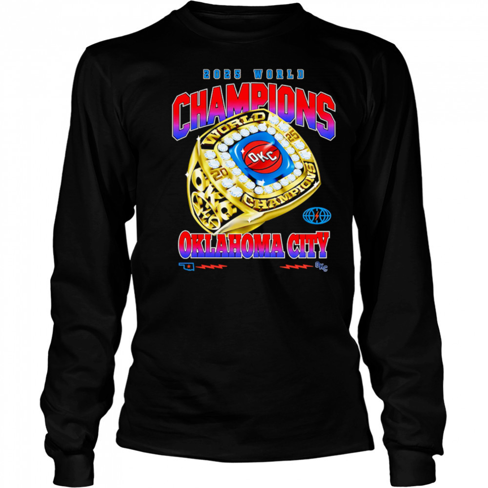 2025 World Champions Oklahoma City Rings shirt Long Sleeved