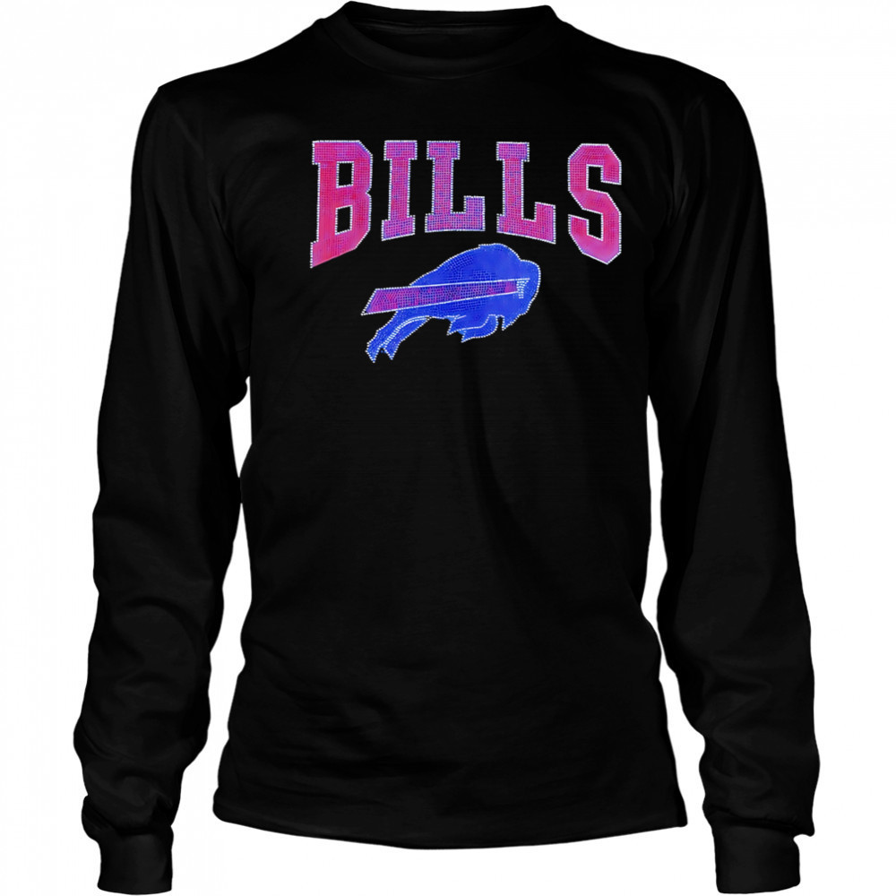 Buffalo Bills Rhinestone logo shirt Long Sleeved
