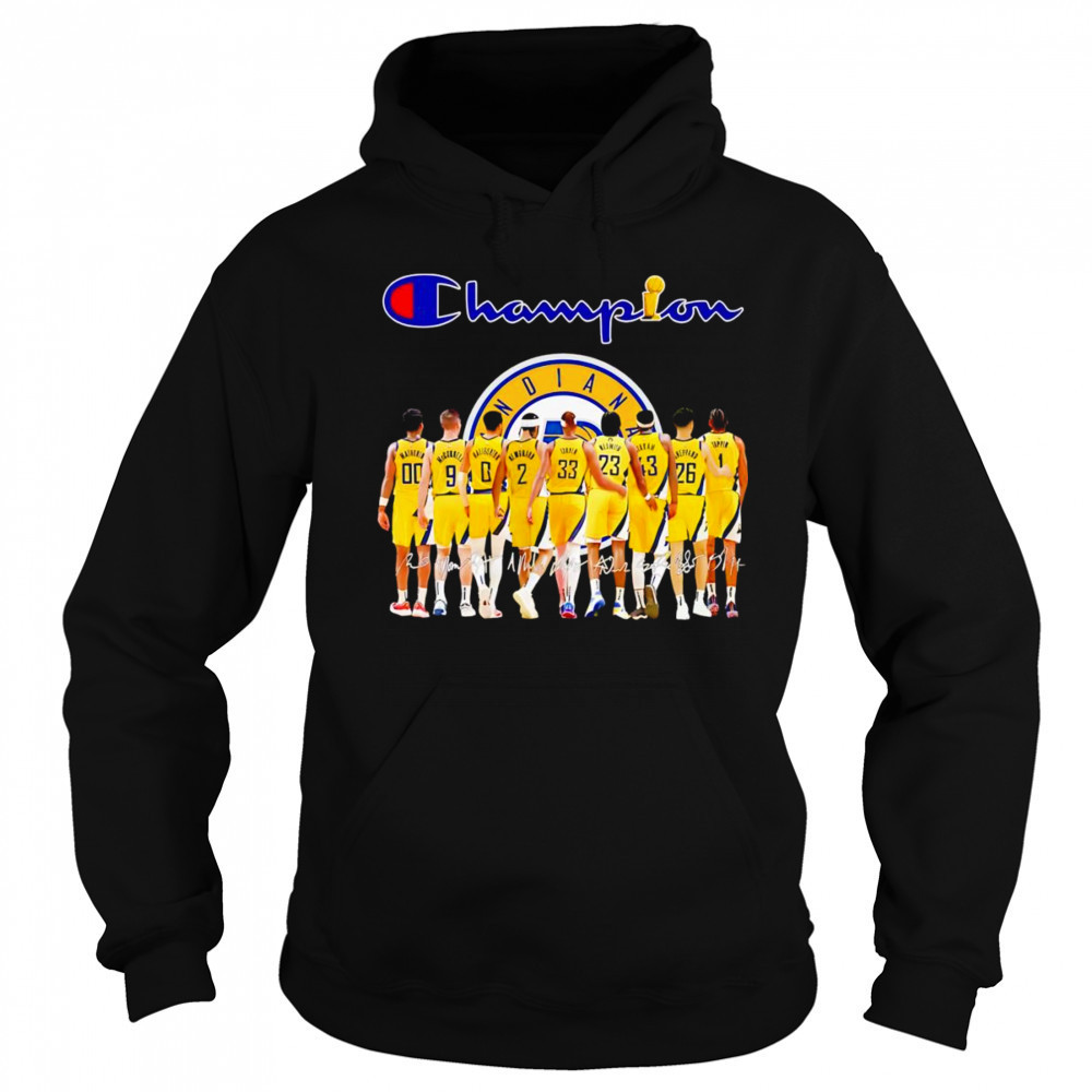 Champion Indiana Pacers players signature shirt Hoodie